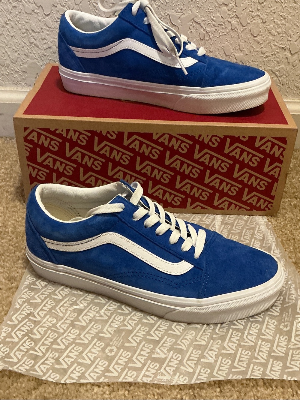 Vans Old Skool Suede Sneakers - Blue & White